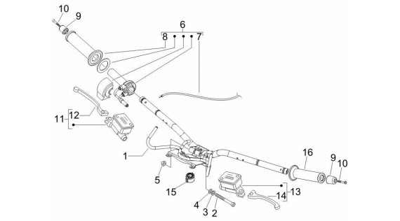 Guidon et maîtres cylindre