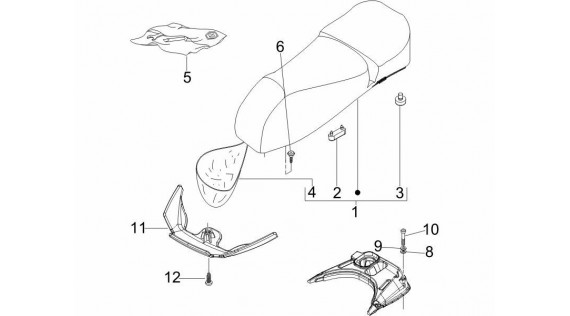 Selle et compartiment de selle 