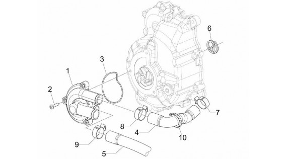 Couvercle de pompe à eau 