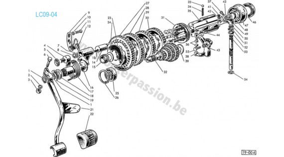 Système de kick et boîte de vitesses  Lambretta Serie 1 LI 125-150