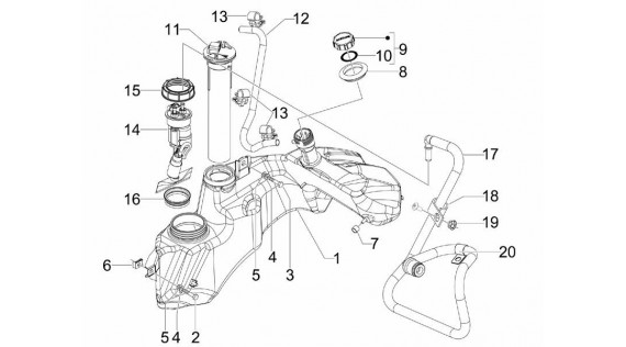 Réservoir et pompe à essence