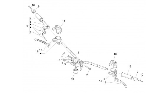 Guidon et maîtres cylindre