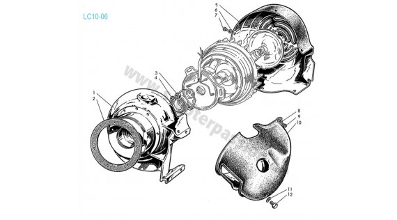 Carter d'allumage et coiffes de refroidissement