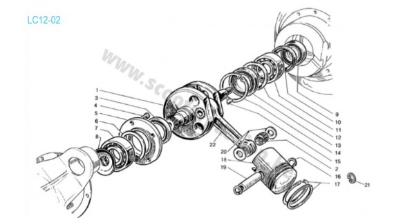 Vilebrequin et piston