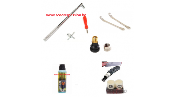 Accessoires, outillage et produits préventifs pour pneus de trottinettes électriques