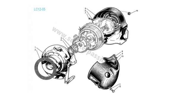 Carter d'allumag et coiffes de refroidissement
