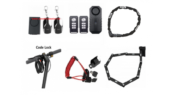 Slot, Alarm en anti diefstal elektrische steps