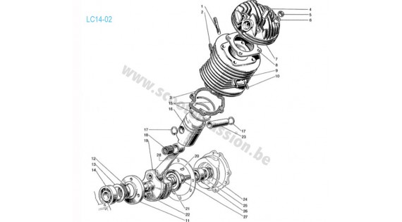 Groupe themrique, piston et vilebrequin