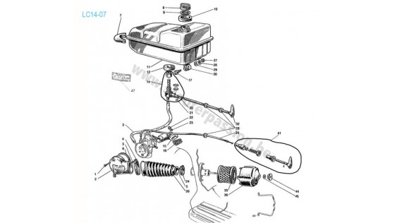 Réservoir, robinet et filtre à air