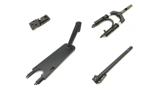 Chassis, fourche et pliage trottinette KUICKWHEEL