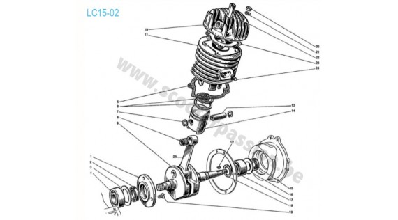 Groupe thermique, piston, vilebrequin