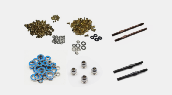 Roulements, visserie, tirant voiture RC SNRC GT 1/8 S86E