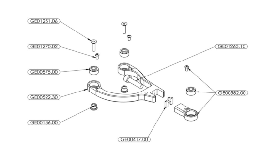 Bras de suspension supérieur AVANT voiture rc 1/5 Genius XR4 