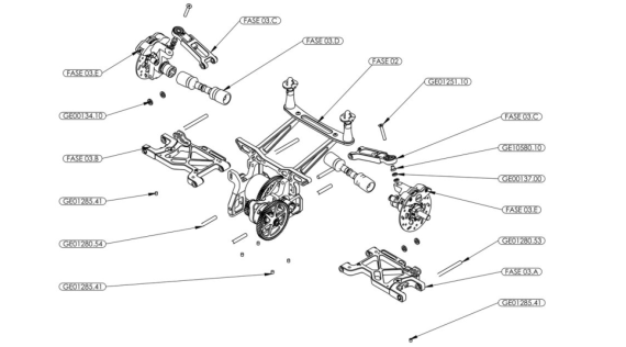 Assemblage acherbrug rc auto Genius XR4 1/5