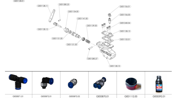 Maitre cylindre et étrier de frein et accessoires voiture rc 1/5 Genius XR4