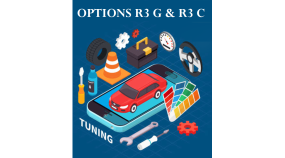 Upgrade et options voitures SNRC R3 G et R3 C