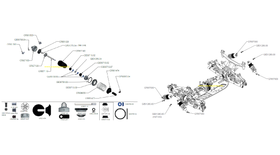 Pièces de suspension et amortisseurs voitures RC GT 1/8 GENIUS GTC8.23 