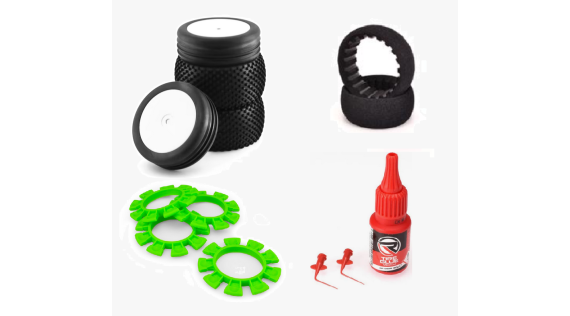Pneus, jantes et accessoires TT OFF ROAD, ASTRO, CARPET  1/10