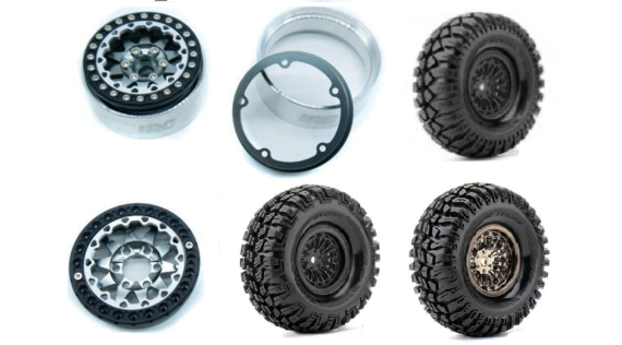 Banden en veglen rc Crawler 1/10 