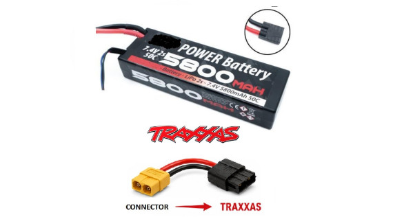 Compatibele batterijen en TRAXXAS-adapter