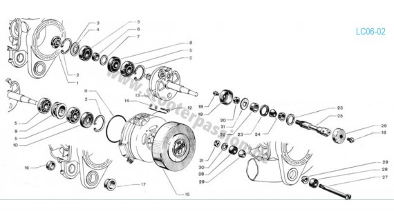 Roulements vilebrequin et axe fixation moteur