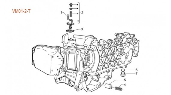 Tendeur de chaîne et valve pression d'huile