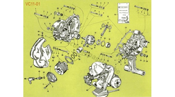 Carter, vilebrequin, groupe thermique et joints moteur