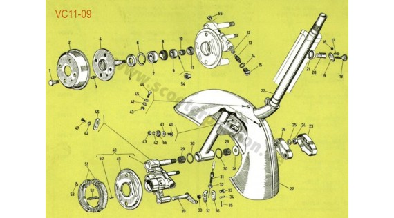 Fourche, balancier et frein avant