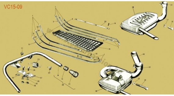 Baguettes, béquille et échappement