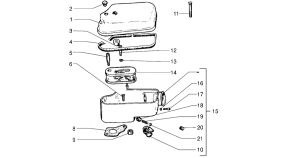 Baignoire de carburateur et filtre à air