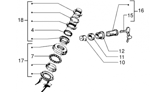 Roulements de fourche et neiman