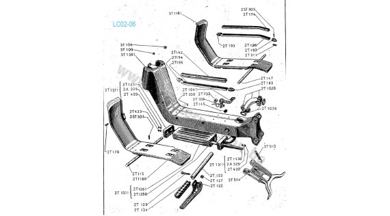 Standaardpoot en frame Lambretta B