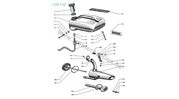 Réservoir et échappement Lambretta F