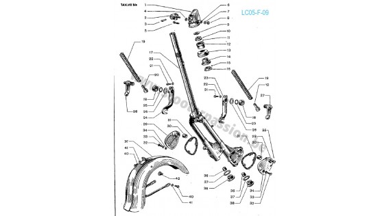 Fourche, garde-boue avant Lambretta F