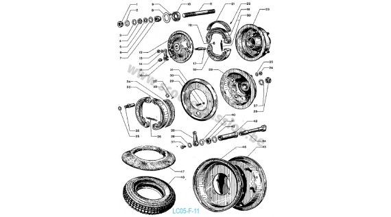 Freins et roue Lambretta F
