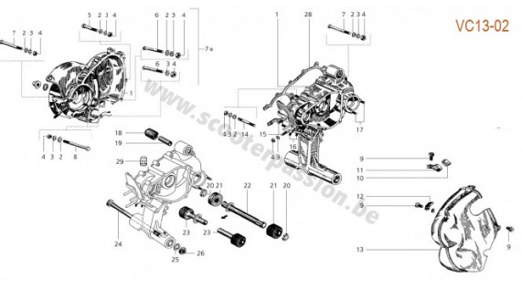 Carters, silentblocs et cache cylindre