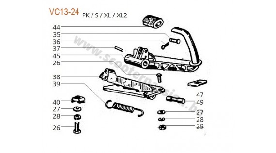 Pédale de frein arrière