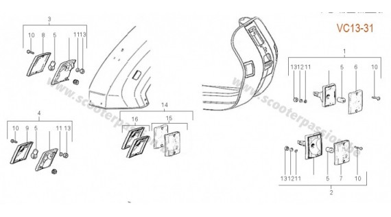 Système de clignotants Vespa PK