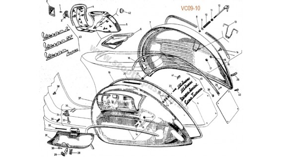 Châssis et emblèmes Sprint, GT et Super 