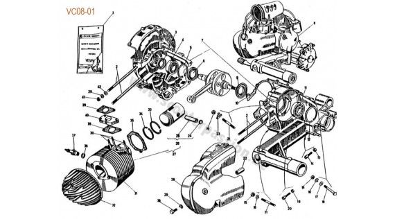 Carter, groupe thermique, joints moteur