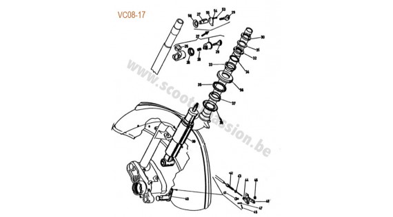 Roulements de fourche, neiman et amortisseur avant
