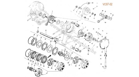 Vilebrequin et embrayage