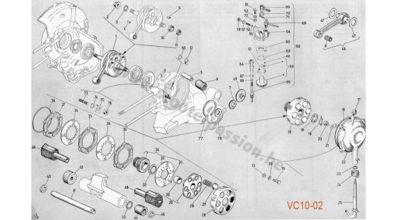 Vilebrequin, embrayage et silenblocs
