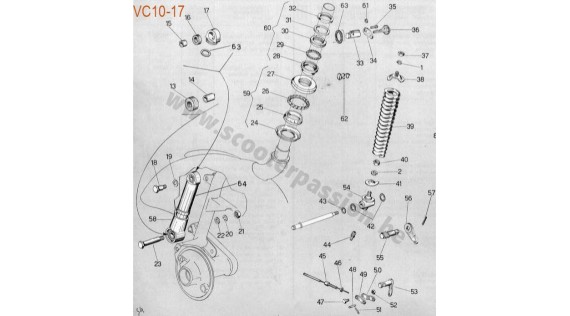 Roulements de fourche, neiman et amortisseur avant