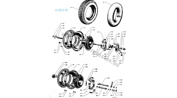 Freins et roue Lambretta C