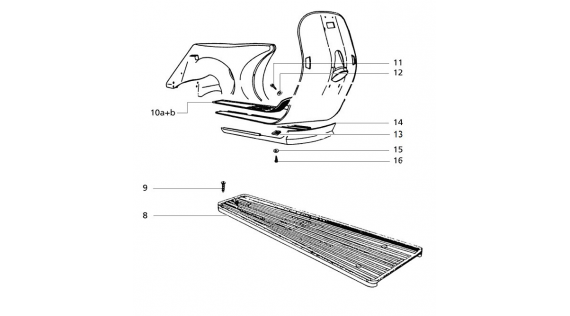 Tapis de sol et spoiler de châssis