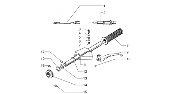 Guidon - Changement de vitesses
