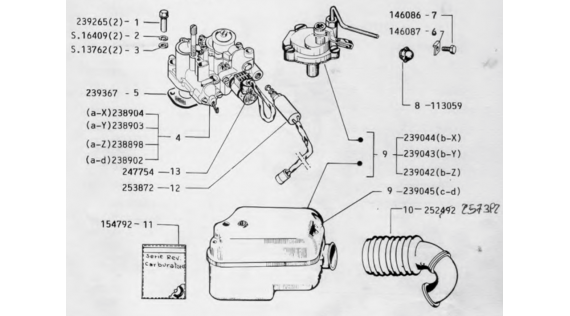 Carburateur et soufflet d'admission