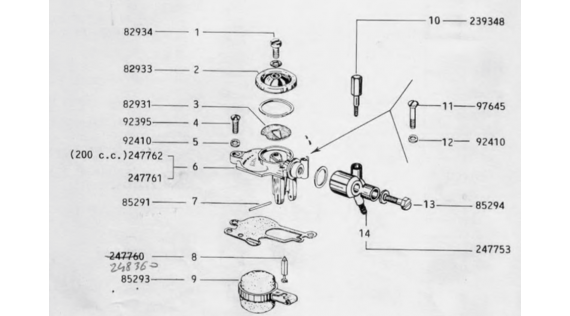 Flotteur, pointeau, filtre et choke/starter automatique