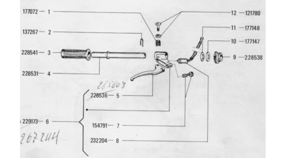 Guidon - Commande d'accélérateur
